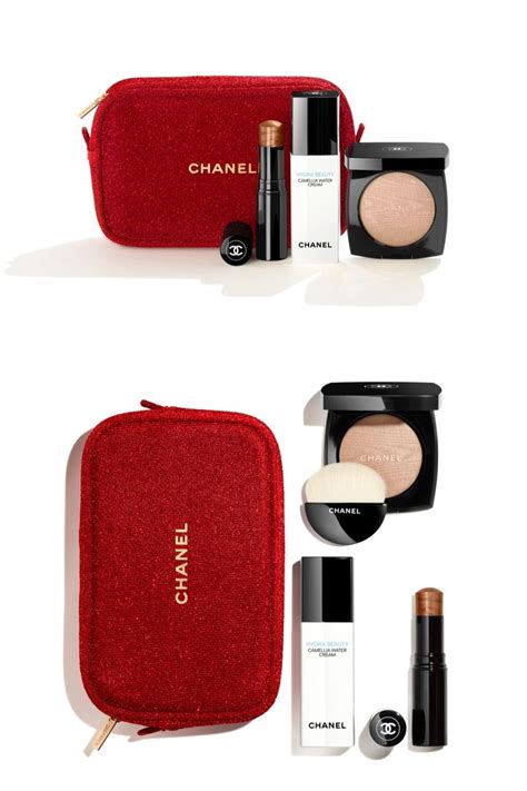 chanel pouch for makeup|chanel full makeup kit.